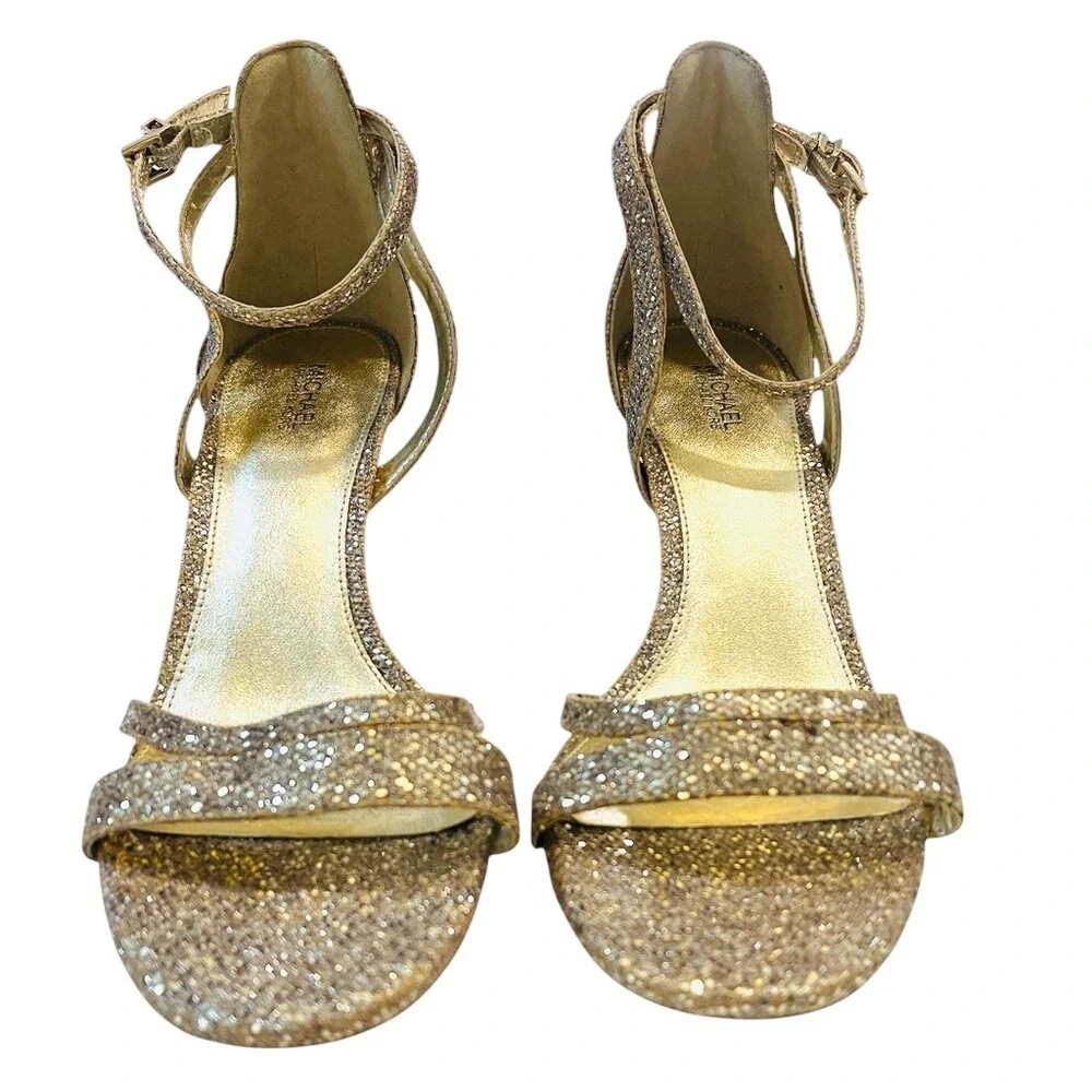 MICHAEL MICHAEL KORS  Kimberly Glitter Mesh‎ Sandal, Size 9